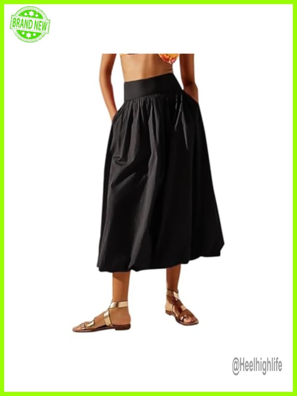 Y2k Bubble Maxi Skirt Low Waist Elastic A Line Ruffle Pleated